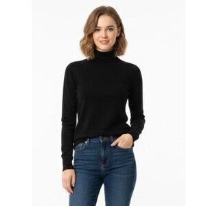 Banana Republic Small Women's Elegant Black Turtleneck Sweater Long sleeve